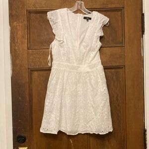 Lulus Elegant White Eyelet Dress